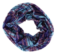 Schlauchtuch Tuch Multifunktionstuch schwarz blau türkis gemustert Schal